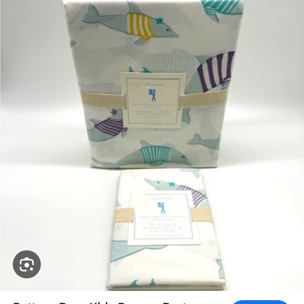 Pottery Barn Kids Dolphin Print Sheet Set - Picture 4 of 4